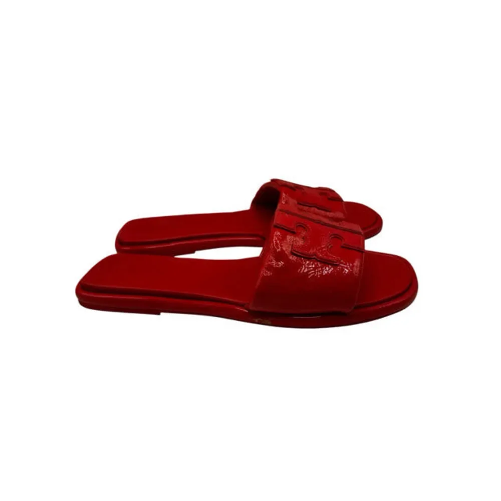Red Slide Sandals for Women - Sleek Open-Toe Slides